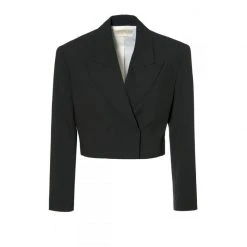 Giorgia Neutral Black Blazer By Aggi