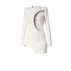 Rebel Ecru White Dress By Aggi
