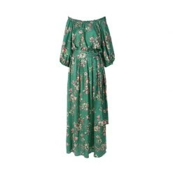Jill Green Flowers Dress By Aggi