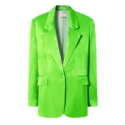 Bellamy Satin Green Flash Blazer By Aggi