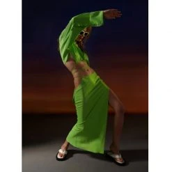 Faye Green Flash Skirt By Aggi -Aggi Elegant Store nsiyyinpgao262tzfabz