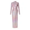 Candice Holographic Pink Dress By Aggi -Aggi Elegant Store oykwgq73ywwjtk9vxgtw